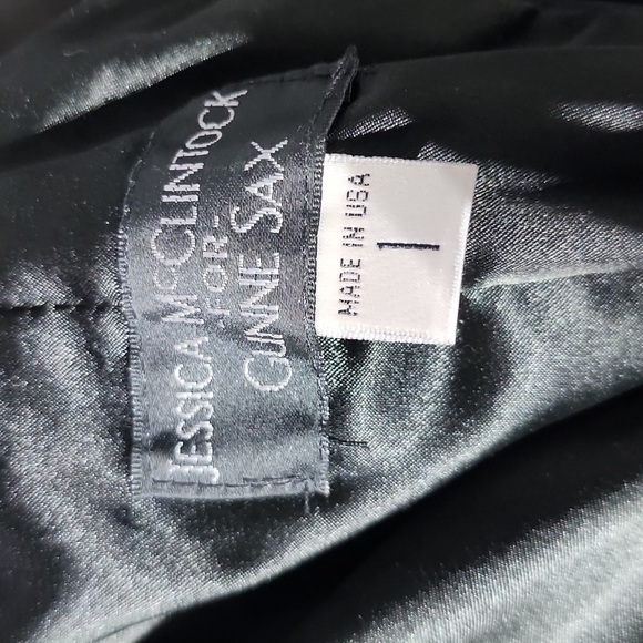 Jessica McClintock for Gunne Sax Black Strapless Prom Evening Dress 1 - Picture 7 of 8